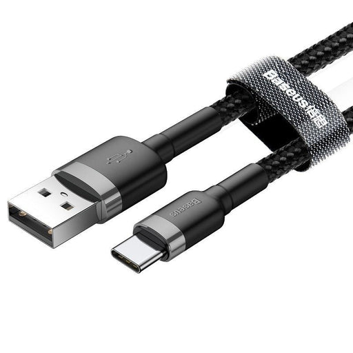 Кабел Baseus Cafule USB - C 3A 1m сиво - черен