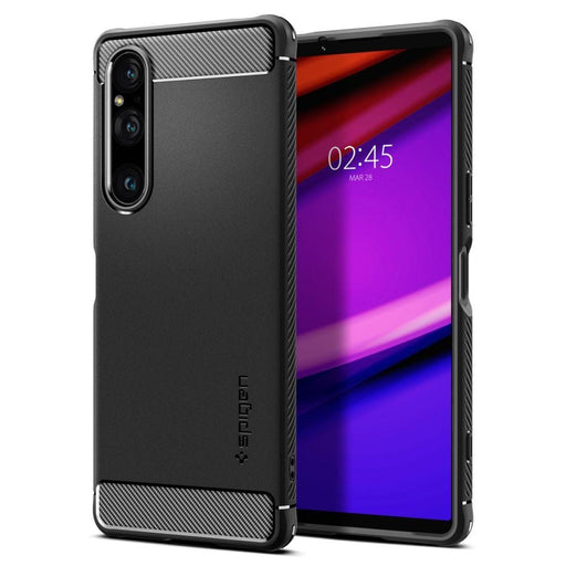 Кейс Spigen Rugged Armor за Sony Xperia 1 V матово черен