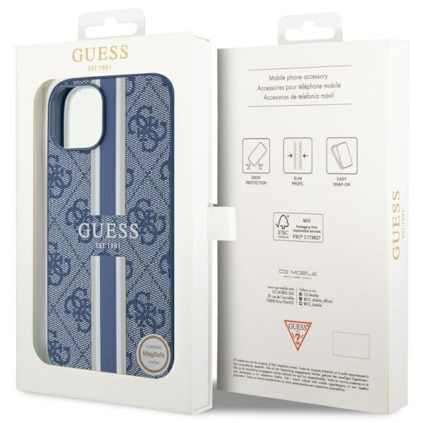 Кейс Guess GUHMP14SP4RPSB за iPhone 14 6.1’ син