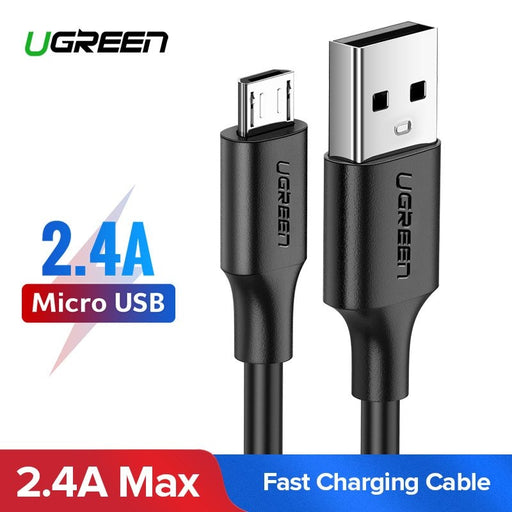 UGREEN micro USB кабел QC 3.0 2.4A 0.5m (черен)