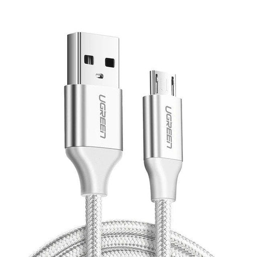 UGREEN micro USB кабел QC 3.0 2.4A 2m (бял)