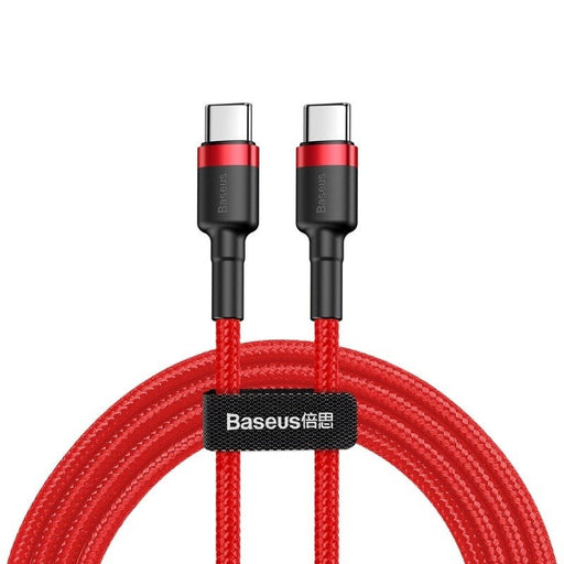 Кабел Baseus Cafule USB - C PD 2.0 QC 3.0 60W 1m червен