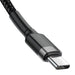 Кабел Baseus Cafule USB - C PD 2.0 QC 3.0 60W 1m сребрист