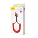 Кабел Baseus Spring - loaded USB към USB - C 1m 2A червен