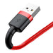 Кабел за зареждане Baseus Cafule USB към