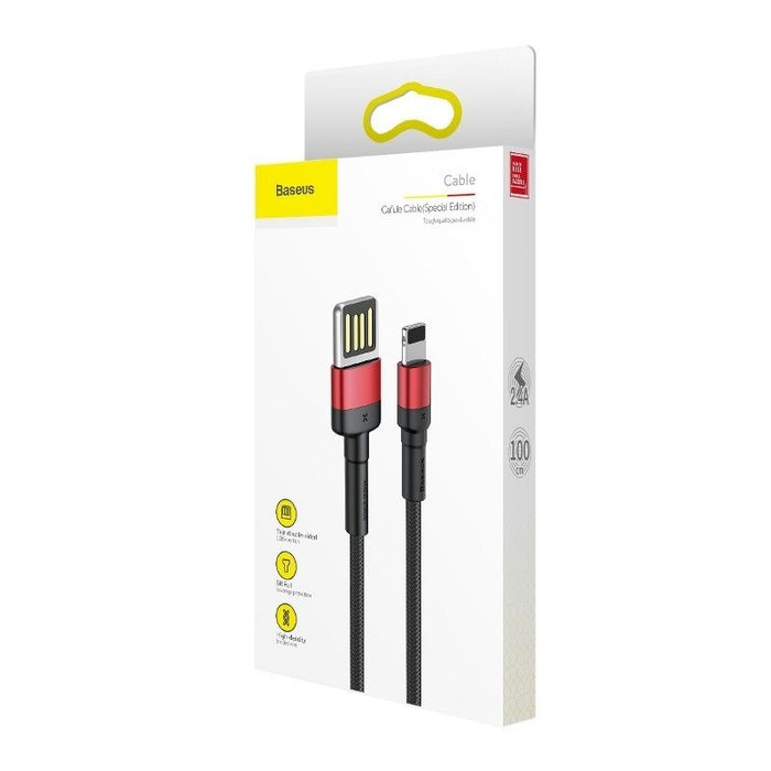 Двустранен USB Lightning кабел Baseus Cafule