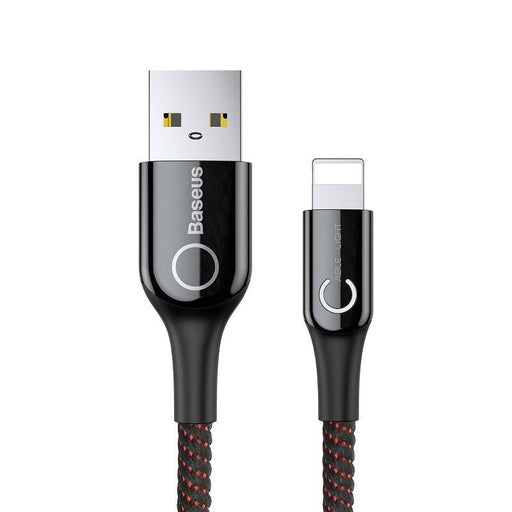 Кабел Baseus USB към Lightning LED 2.4А 1m черен