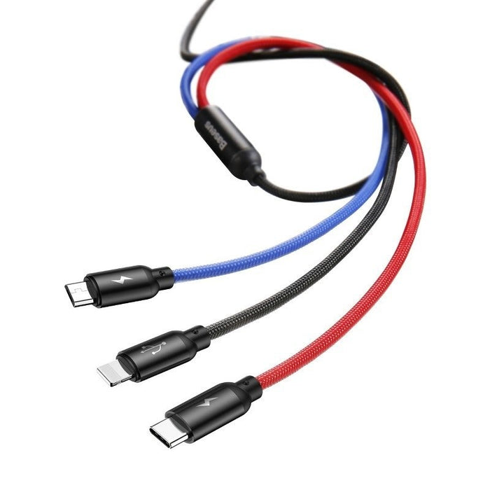 Kабел 3в1 Baseus Rapid USB към Type - C / Lightning