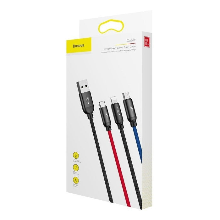 Kабел 3в1 Baseus Rapid USB към Type - C / Lightning