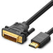 Кабел UGREEN HD106 HDMI към DVI 2m черен