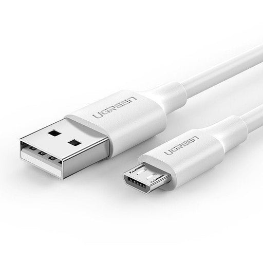 Кабел UGREEN Micro USB QC 3.0 2.4A 0.5m бял
