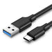 USB - C 3.0 кабел UGREEN 0.5m (черен)