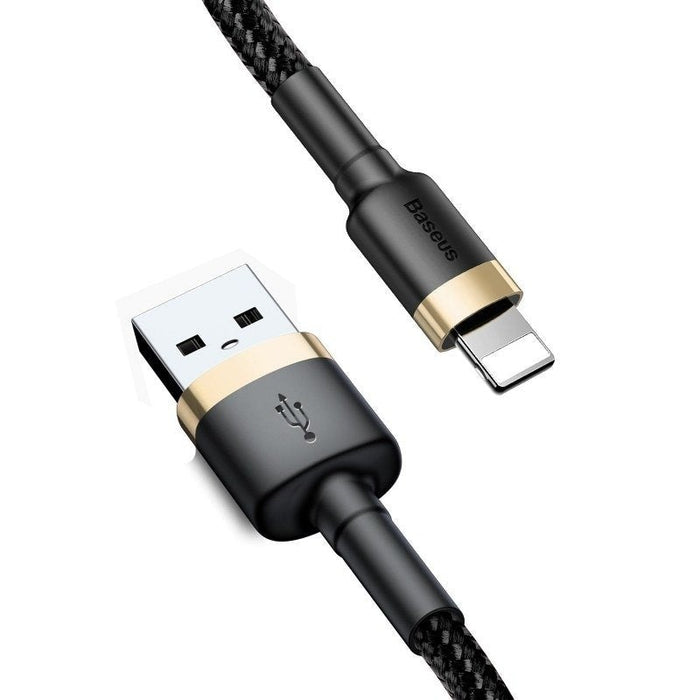 Кабел Baseus Cafule USB Lightning 1.5A 2m златисто - черен