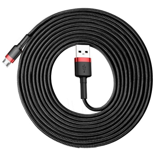 Кабел Baseus Cafule Micro USB 2A 3m черно - червен