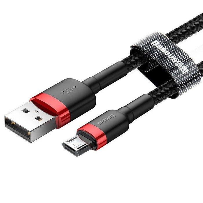 Кабел Baseus Cafule Micro USB 2A 3m черно - червен