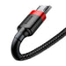 Кабел Baseus Cafule Micro USB 2A 3m черно - червен