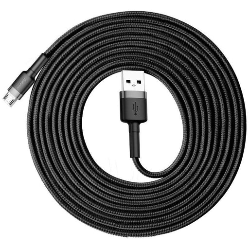 Кабел Baseus Cafule USB към Micro 2A 3m сиво - черен