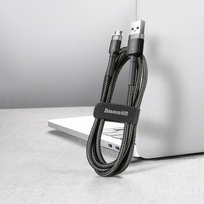 Кабел Baseus Cafule USB към Micro 2A 3m сиво - черен
