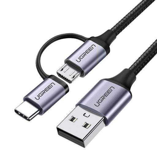 Кабел Ugreen USB към Micro и USB - C 2в1 2.4A