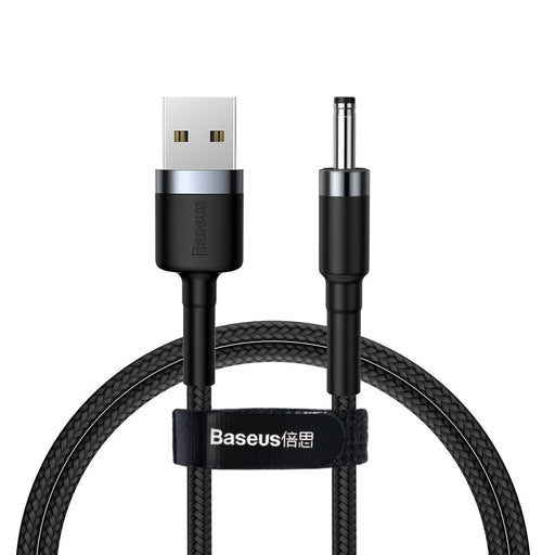Кабел Baseus Cafule USB към DC 3.5mm 2A 1m сивo - черен