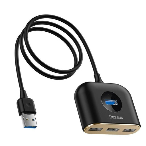 Хъб 4в1 Baseus Square Round USB 3.0 към 1x 3x 2.0 1m черен