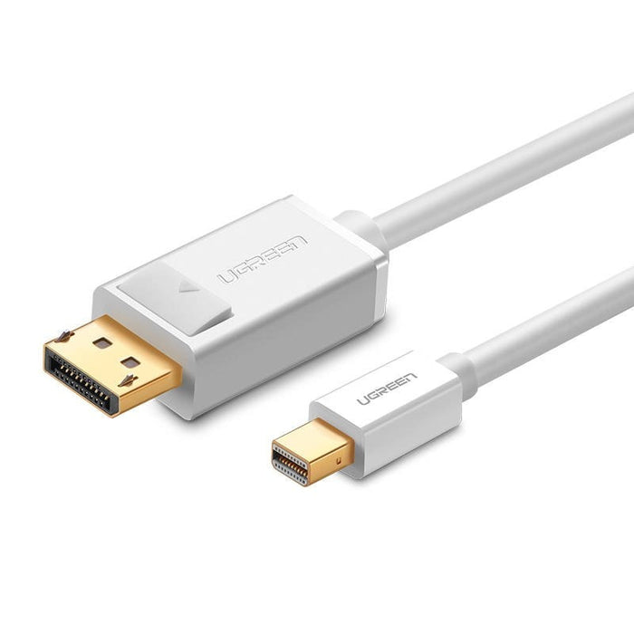 Кабел UGREEN MD105, Mini DisplayPort към DisplayPort, 4K 60Hz, двупосочен, 1.5m, бял