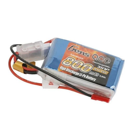 Батерия GensAce LiPo 800mAh 11.1V 45C 3S1P