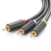 UGREEN AV105 Кабели 3x RCA (чинч) до 1.5m (черен)