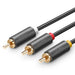 UGREEN AV105 Кабели 3x RCA (чинч) до 1.5m (черен)