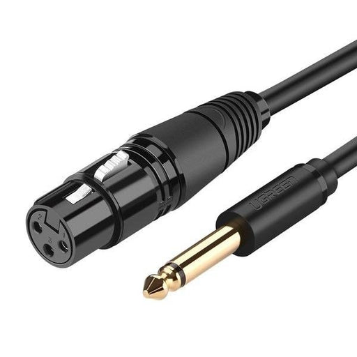 UGREEN AV131 Женски XLR кабел за жак 6.35 men - 2 m (черен)