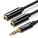 UGREEN AV141 3.5mm мъжки с двоен женски