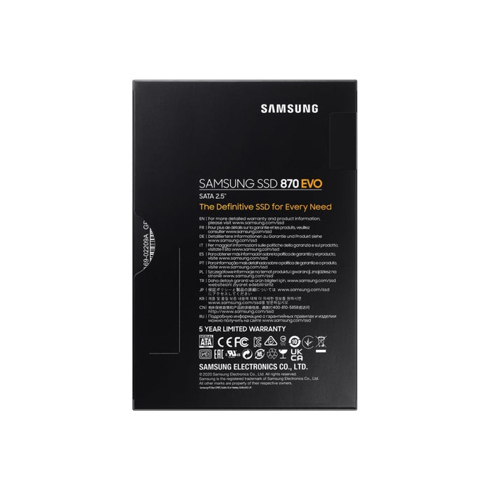 Вътрешен диск SAMSUNG SSD 870 EVO 250GB 2.5inch