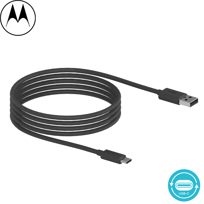 Кабел MOTOROLA USB - A към USB - C 2m черен