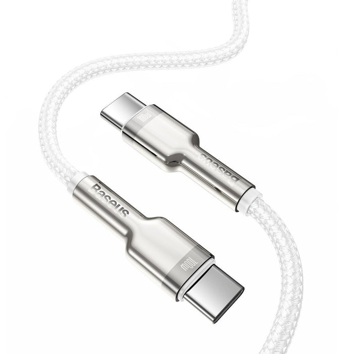 Кабел Baseus Cafule USB - C към 100W 1m бял