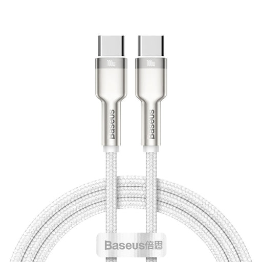 Кабел Baseus Cafule USB - C към 100W 1m бял