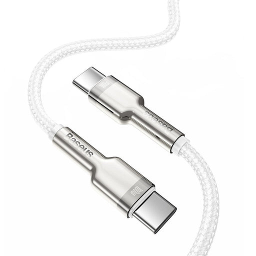 Кабел Baseus Cafule USB - C към 100W 2m бял