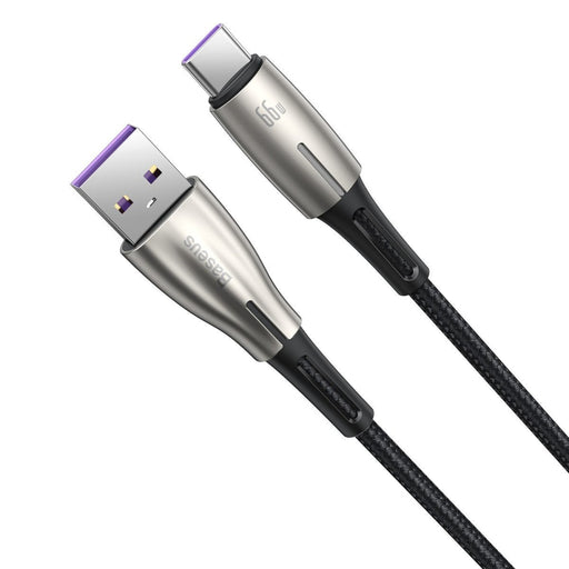 Кабел Baseus USB към Type - C LED 66W 6A 1m черен