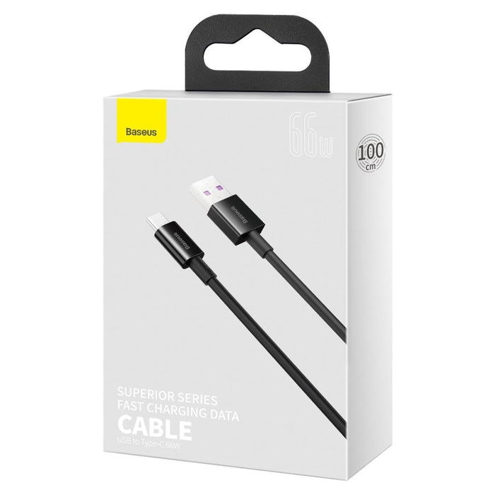 Кабел Baseus Superior Series USB към USB - C 66W 1m черен