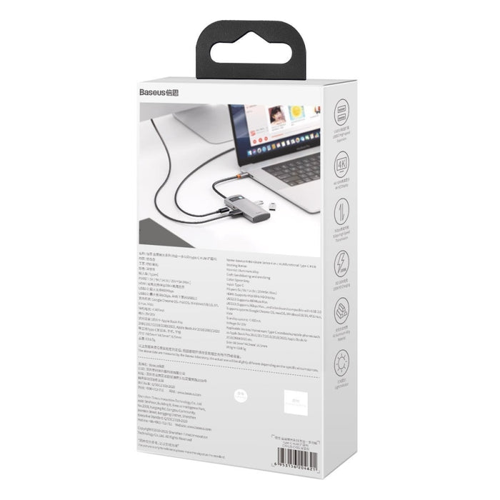 Хъб 4в1 Baseus Metal Gleam Series USB - C към USB