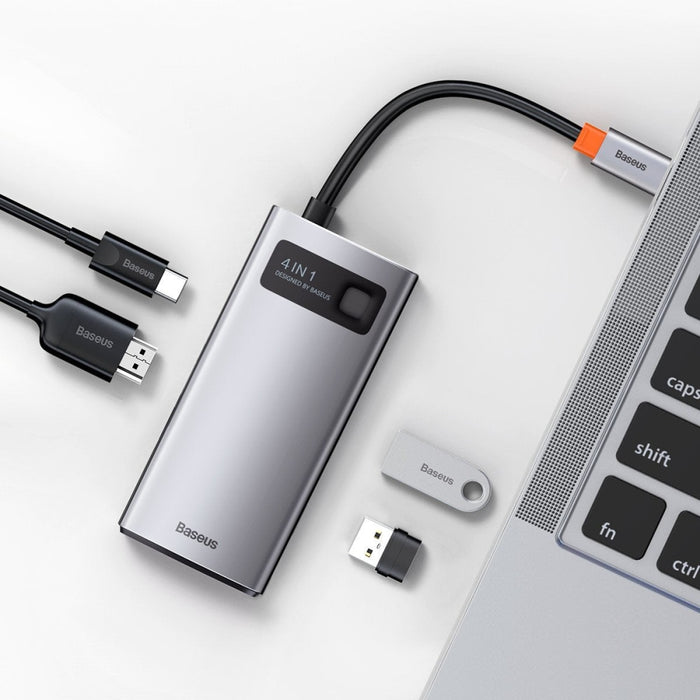 Хъб 4в1 Baseus Metal Gleam Series USB - C към USB