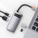 Хъб 4в1 Baseus Metal Gleam Series USB - C към USB