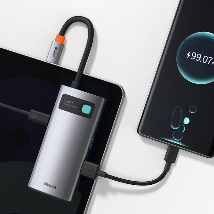 Хъб 4в1 Baseus Metal Gleam Series USB - C към USB