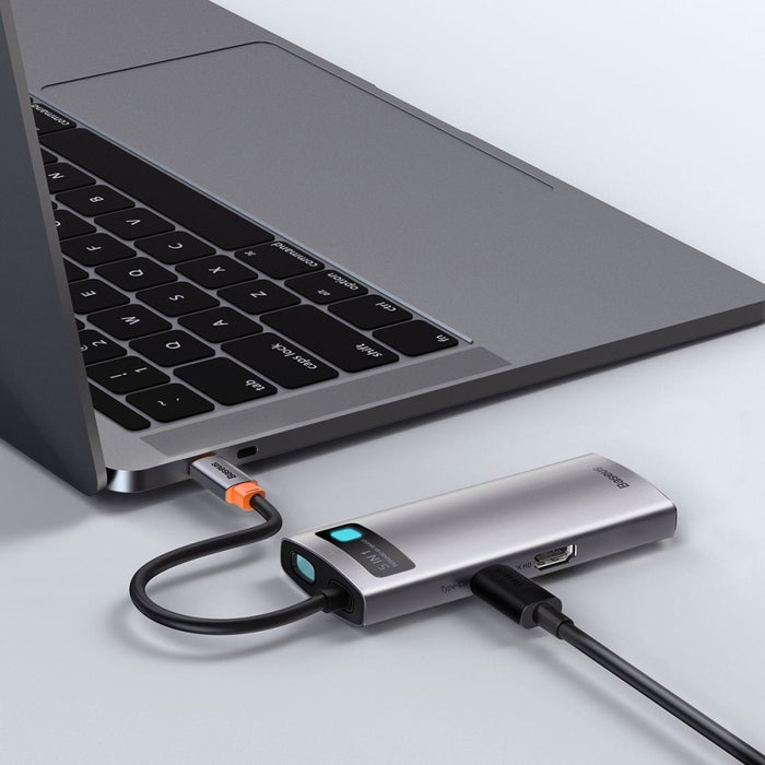 Хъб 5в1 Baseus Metal Gleam Series USB - C към 3x USB