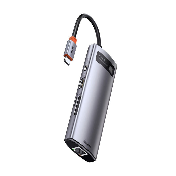 Хъб 8в1 Baseus Metal Gleam Series USB - C към 3x USB