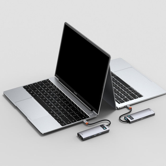Хъб 8в1 Baseus Metal Gleam Series USB - C към 3x USB