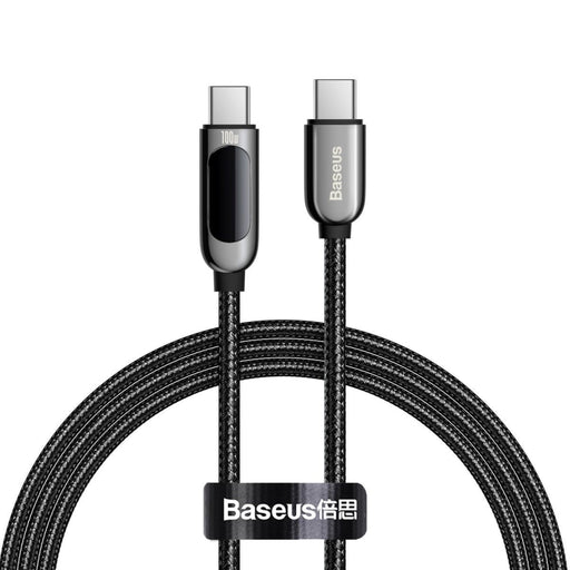 Кабел за дисплей Baseus USB - C към Type - C 100W 1m черен