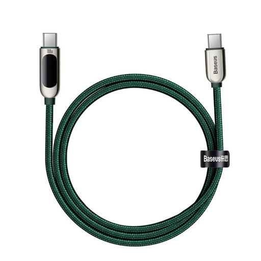 Кабел за дисплей Baseus USB - C към Type - C 100W 1m зелен