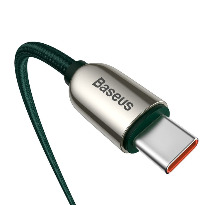 Кабел за дисплей Baseus USB - C към Type - C 100W 1m зелен