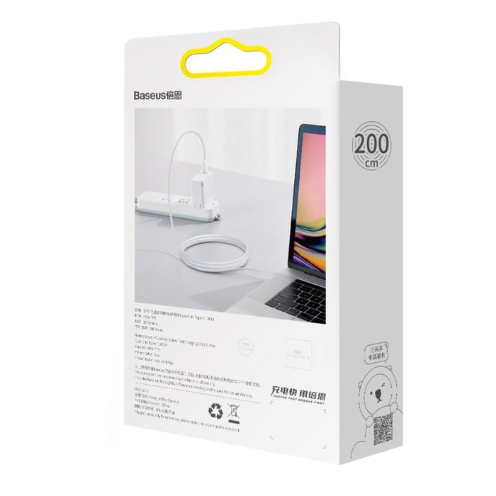 Кабел Baseus Superior Series USB - C към 100W 2m бял