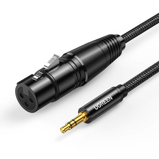 UGREEN AV131 Женски XLR кабел за жак 3,5 мъже - 2m (черен)